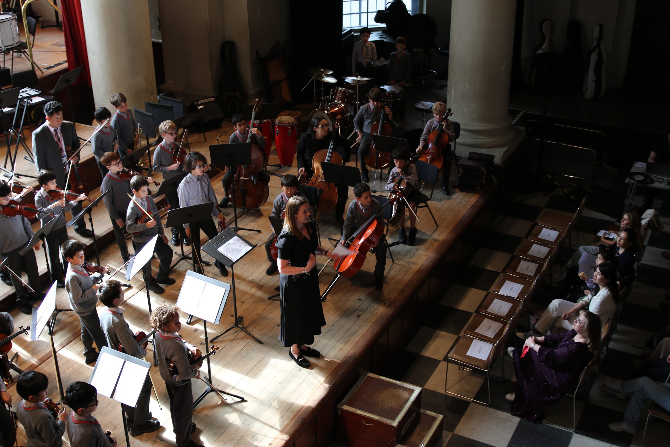 orchestra ensemble on stage